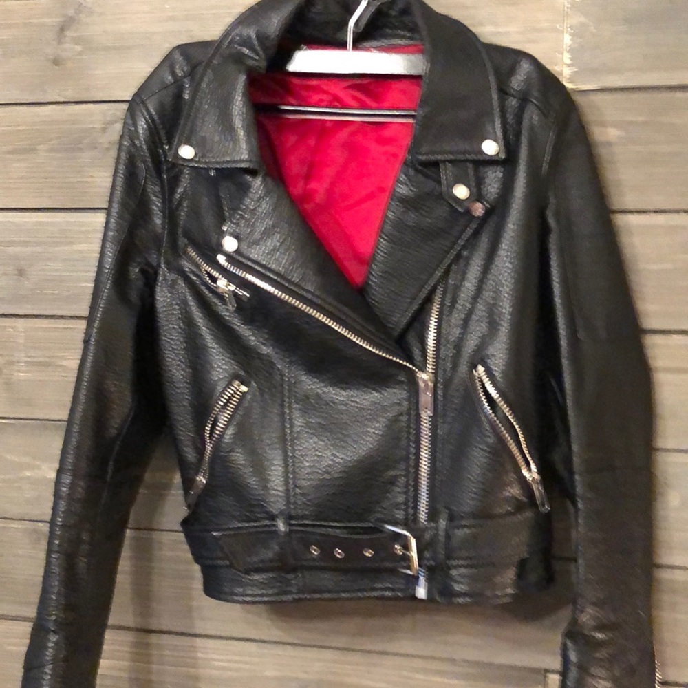 ABS- Black Leather Moto Jacket